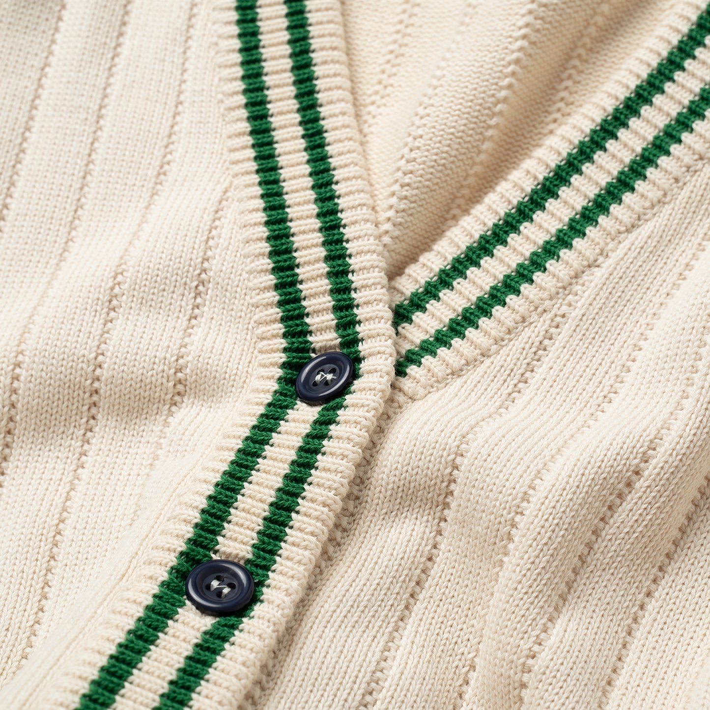 ATYS® TWO-TONE KNIT COTTON CARDIGAN