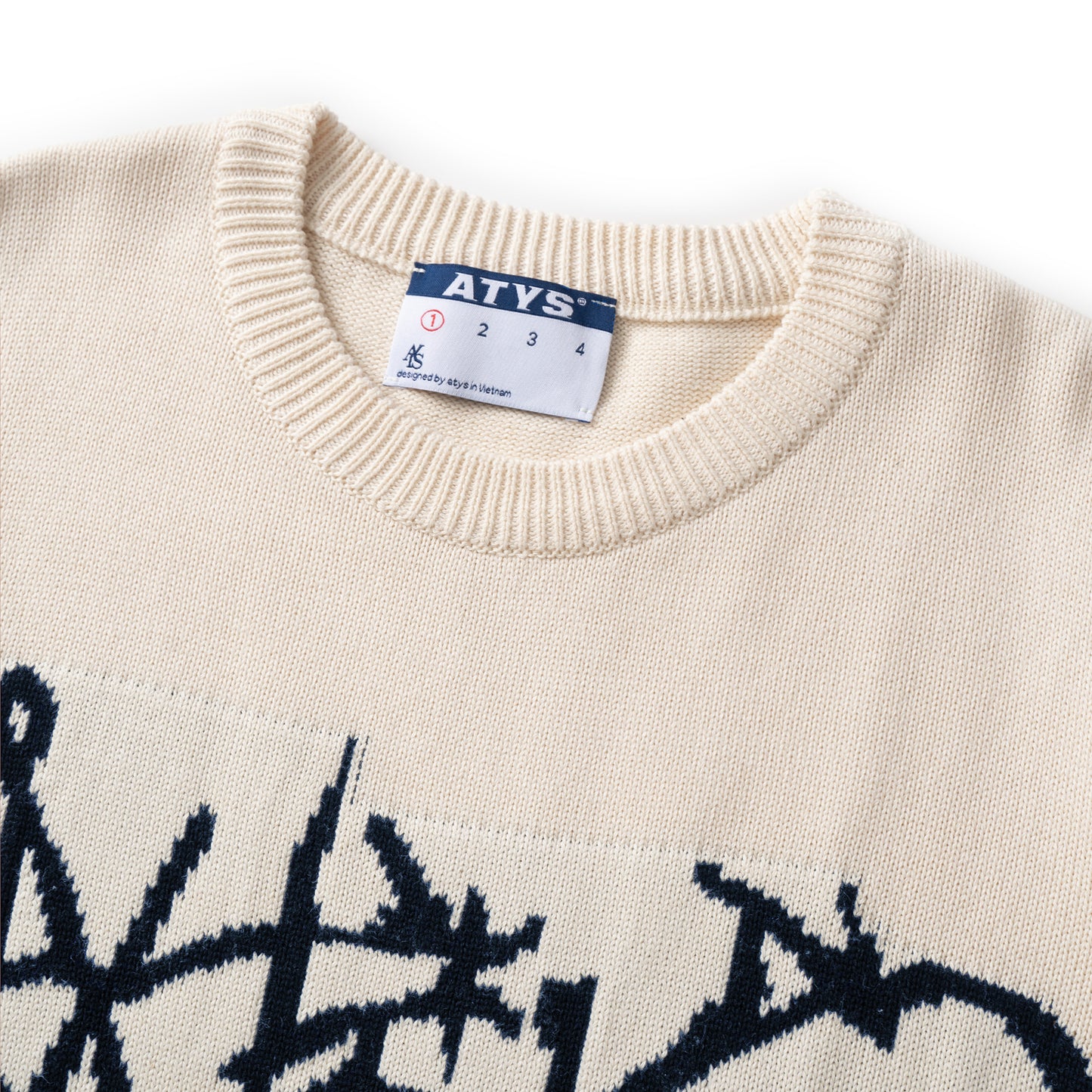 ATYS® GRAFFITI LOGO KNIT COTTON T-SHIRT