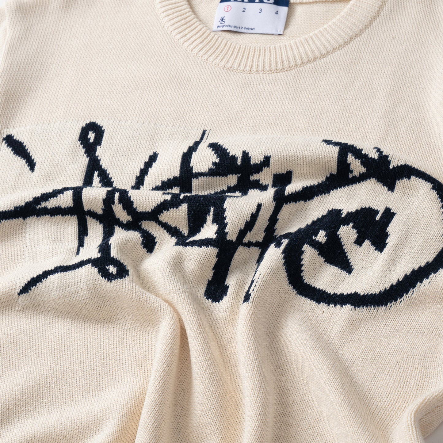 ATYS® GRAFFITI LOGO KNIT COTTON T-SHIRT