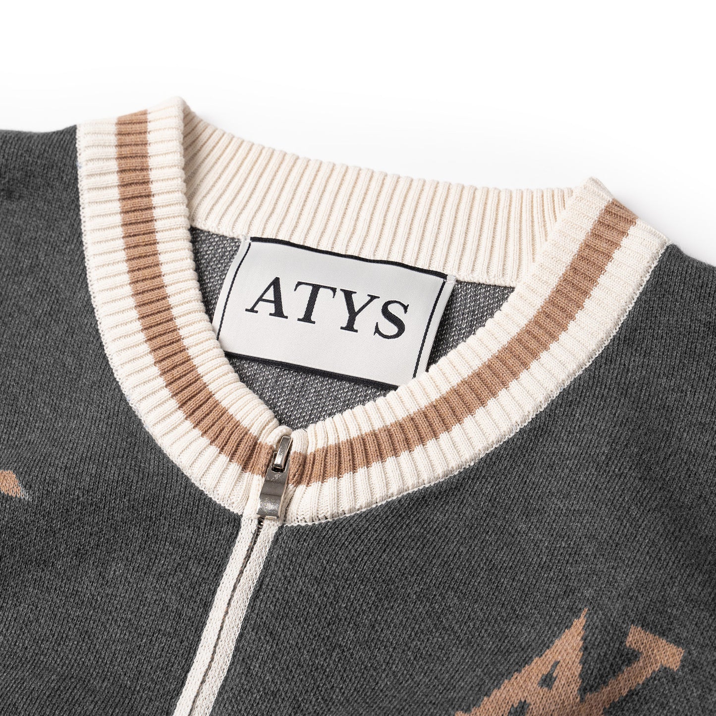 ATYS® "HOMELAND" ROUND NECK ZIPPER KNIT SWEATER - VER 2