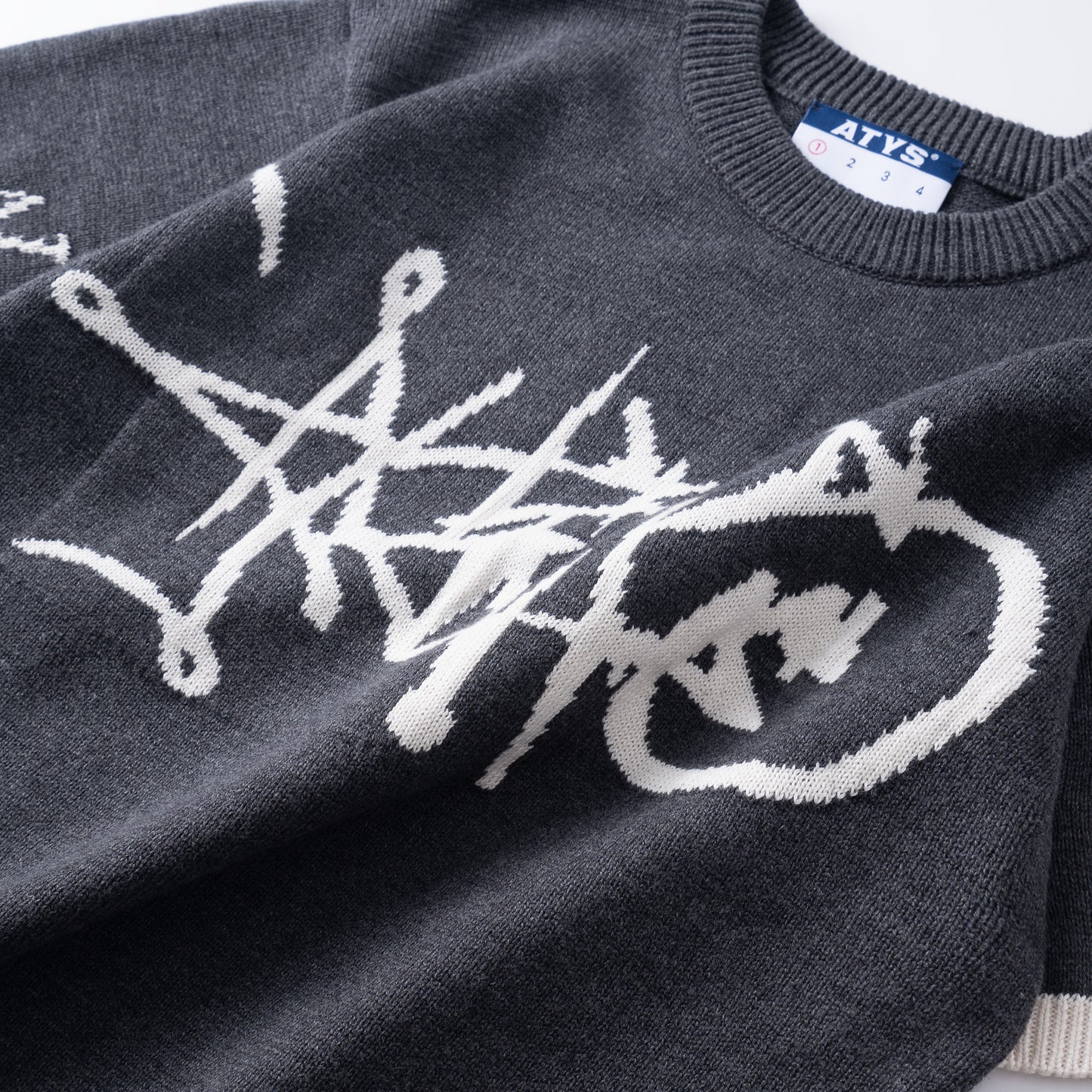 ATYS® GRAFFITI LOGO KNIT COTTON T-SHIRT