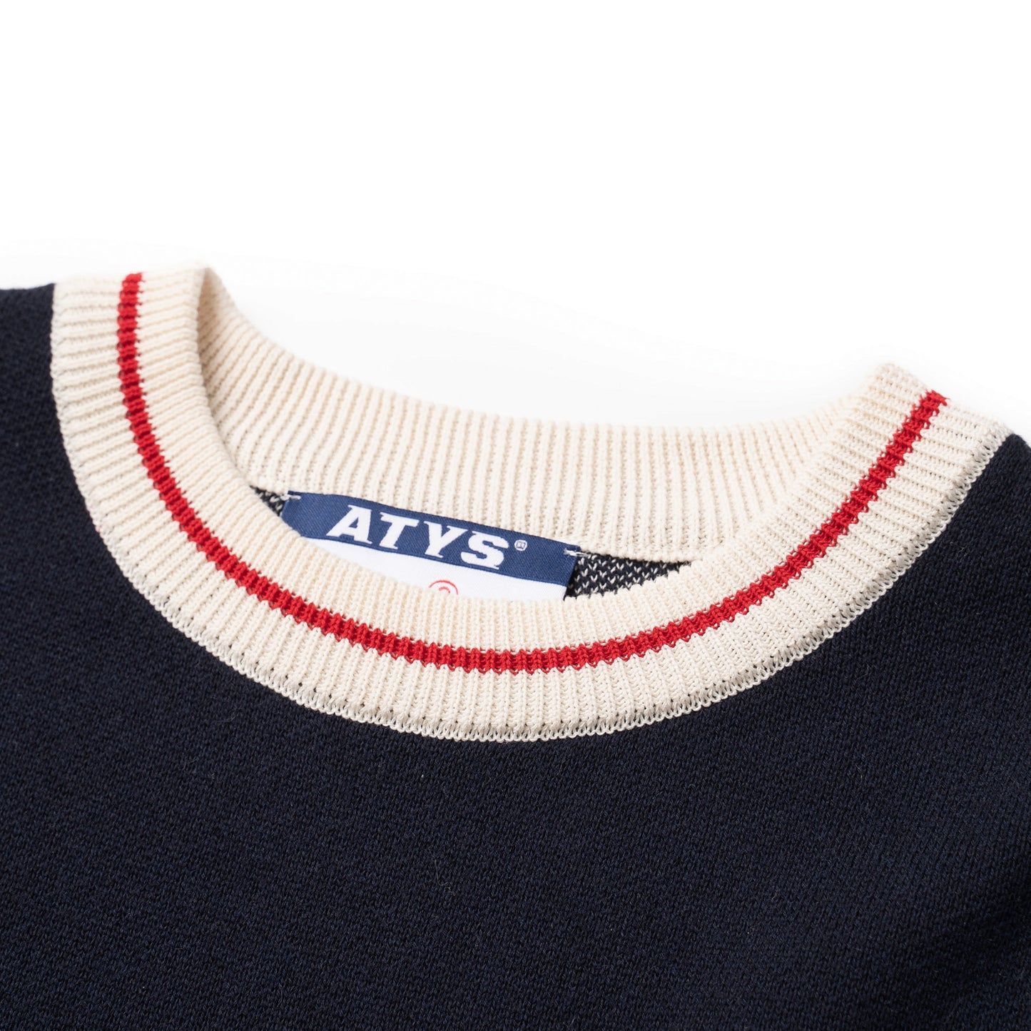 ATYS® TRI-COLOR KNIT COTTON T-SHIRT