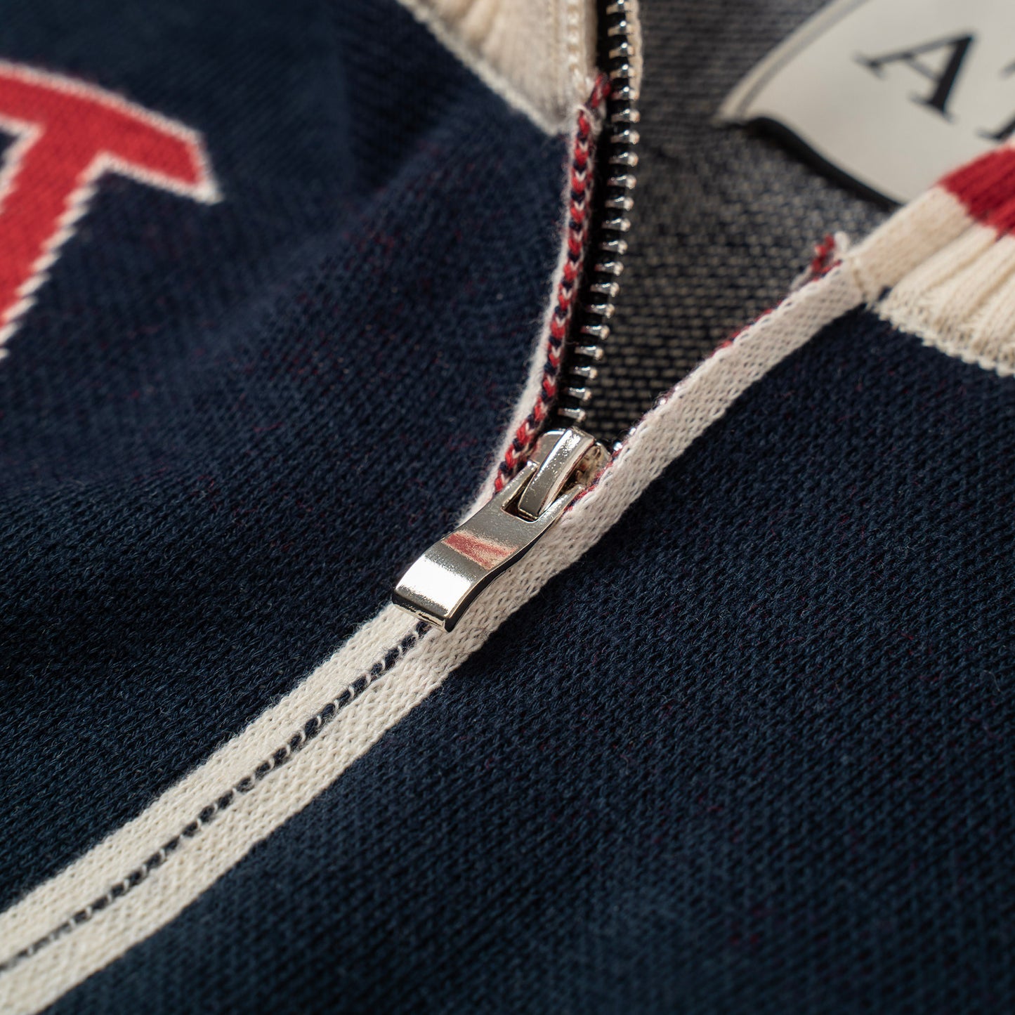 ATYS® "HOMELAND" ROUND NECK ZIPPER KNIT SWEATER