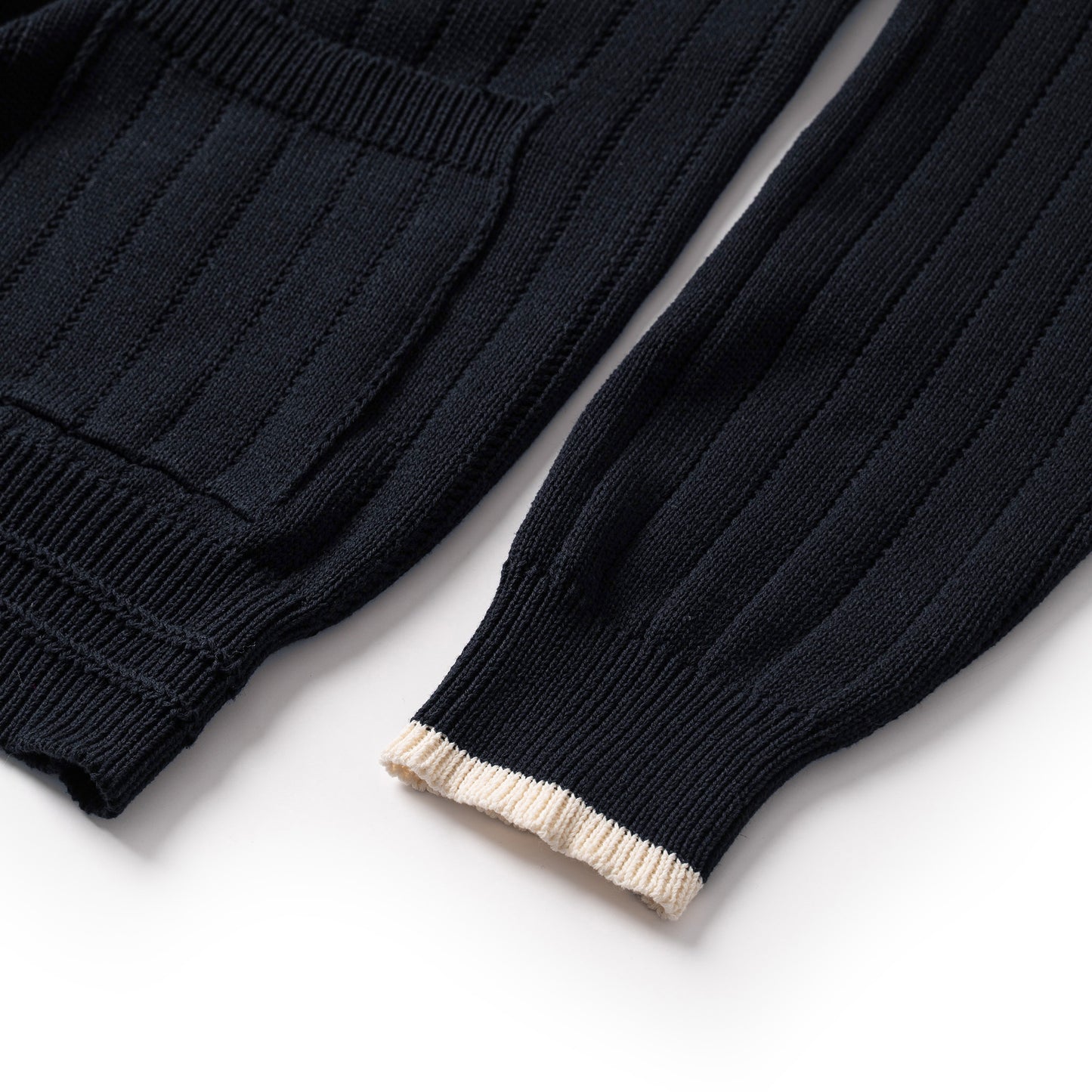 ATYS® 2 - LINE KNIT COTTON CARDIGAN