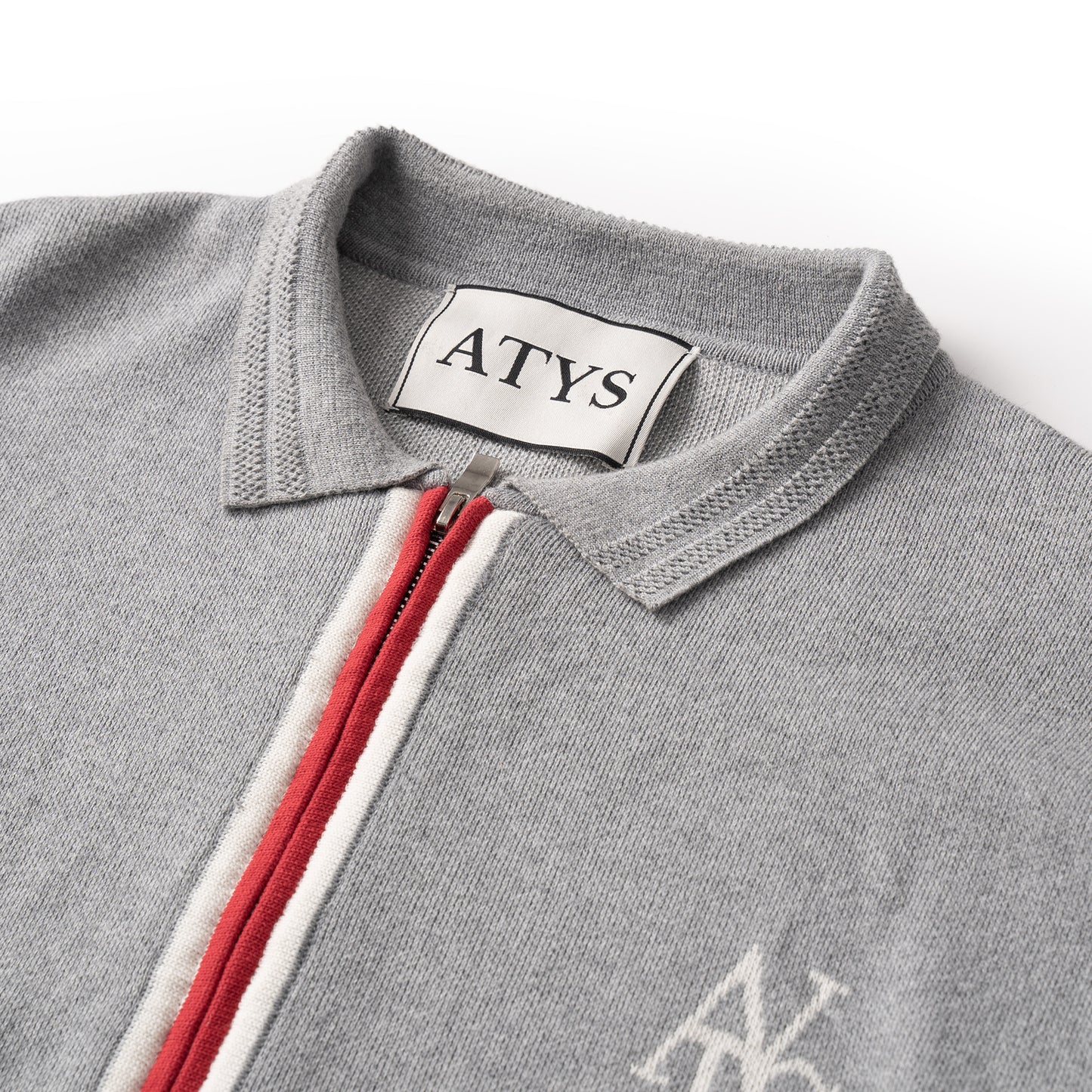 ATYS® Tri-Color Zipped Knit Cotton Blouson Jacket