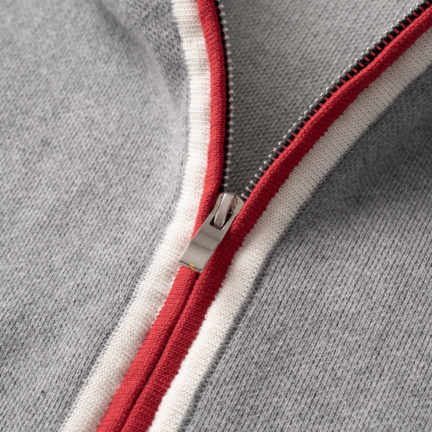 ATYS® Tri-Color Zipped Knit Cotton Blouson Jacket