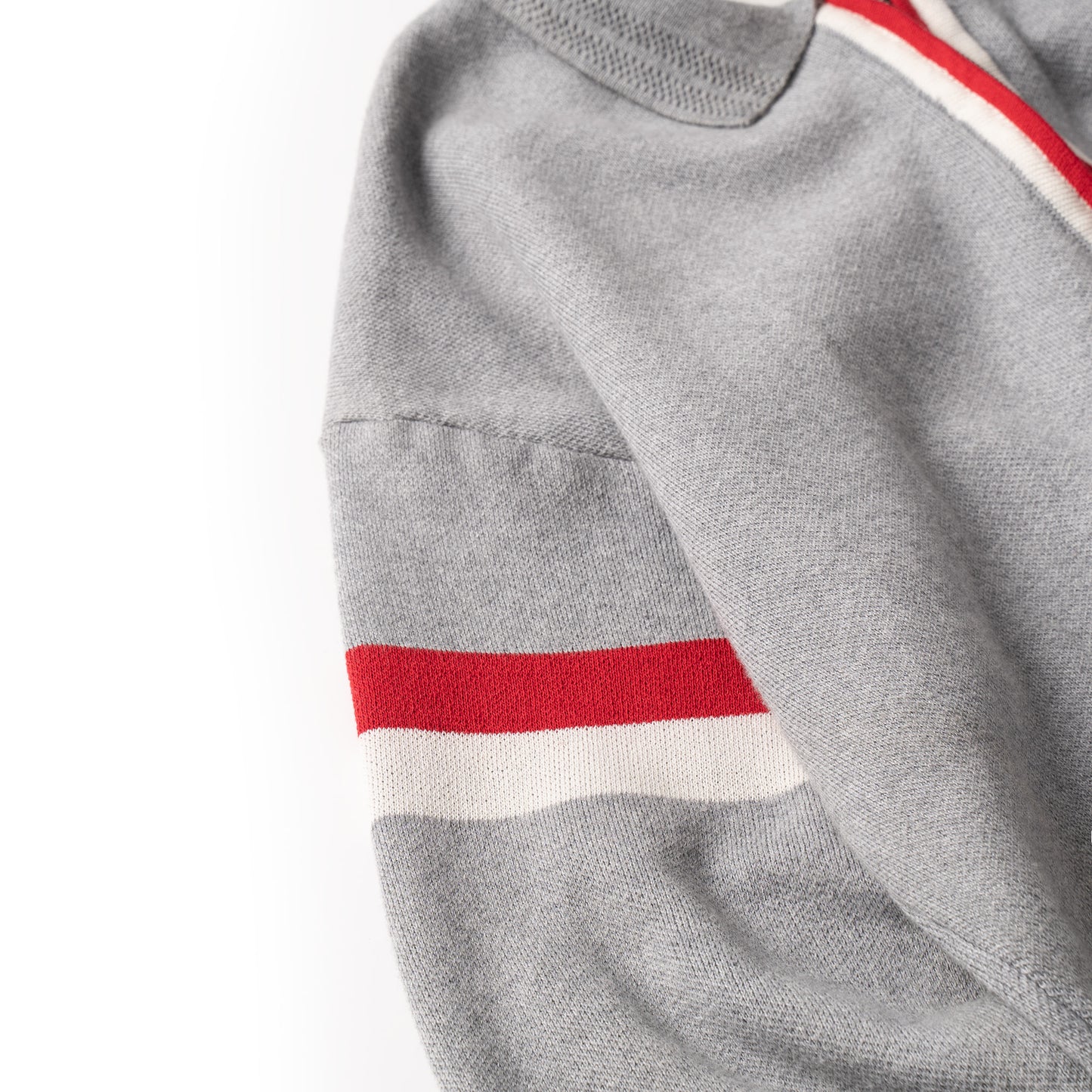 ATYS® Tri-Color Zipped Knit Cotton Blouson Jacket