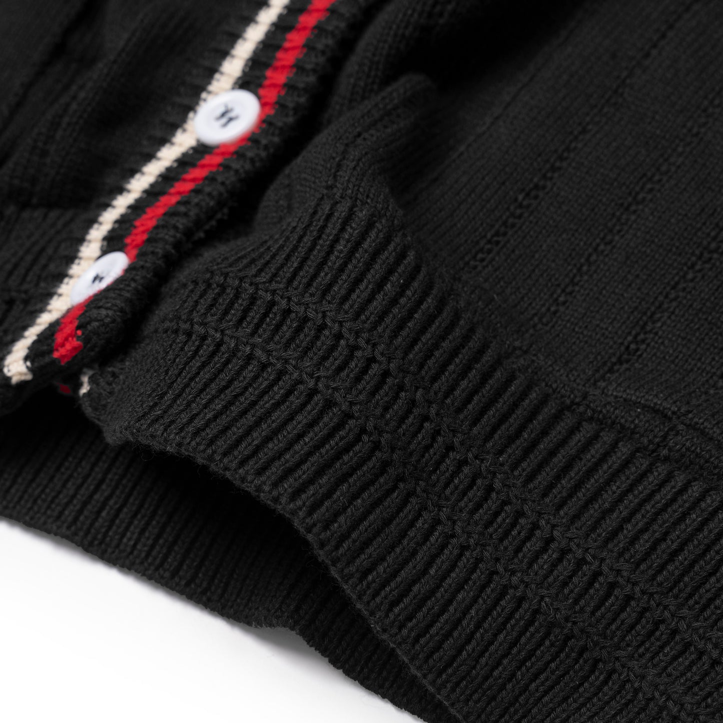 ATYS® 2 - LINE KNIT COTTON CARDIGAN