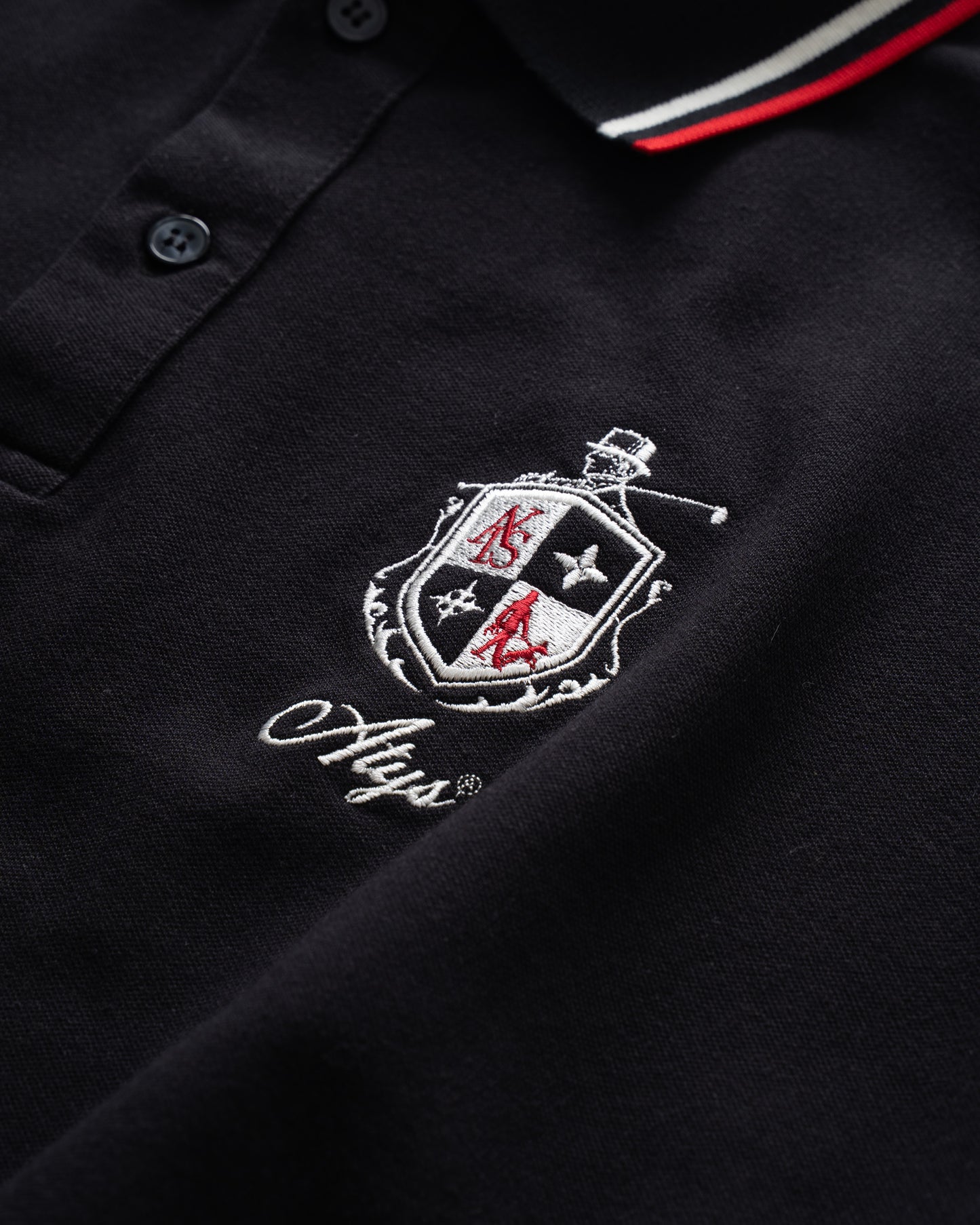 ATYS® TWIN STRIPE COLLAR POLO SHIRT