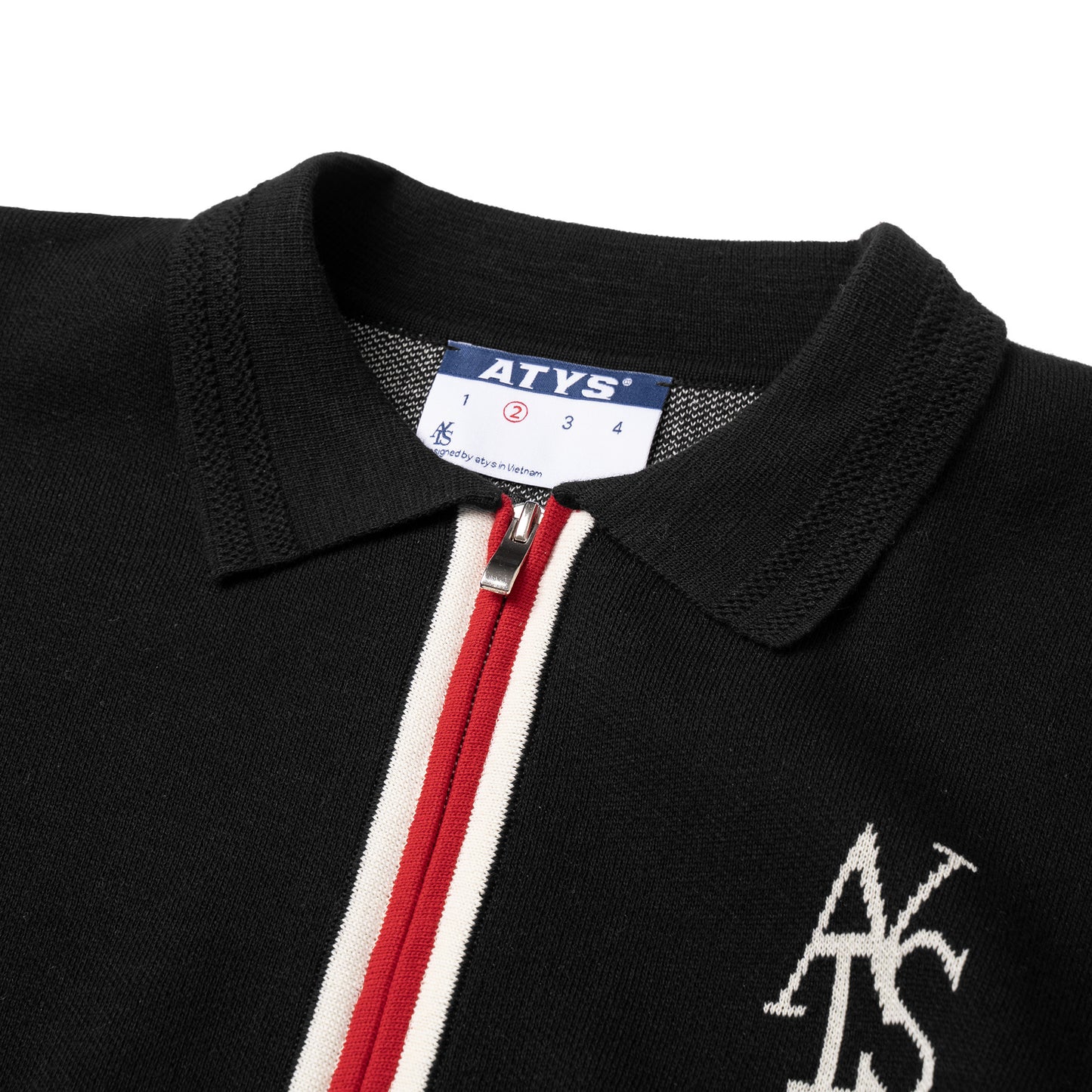 ATYS® Tri-Color Zipped Knit Cotton Blouson Jacket