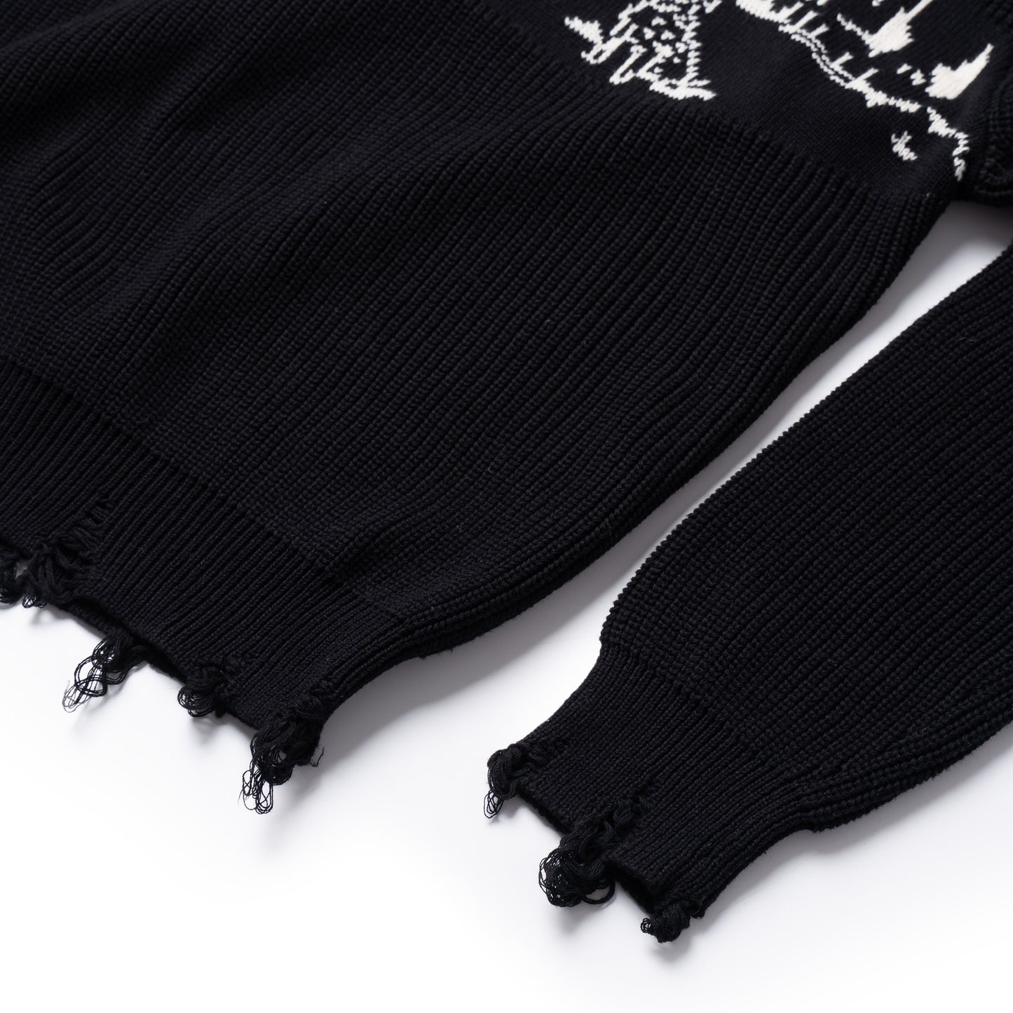 ATYS® HOMELAND RIPPED KNIT COTTON SWEATER