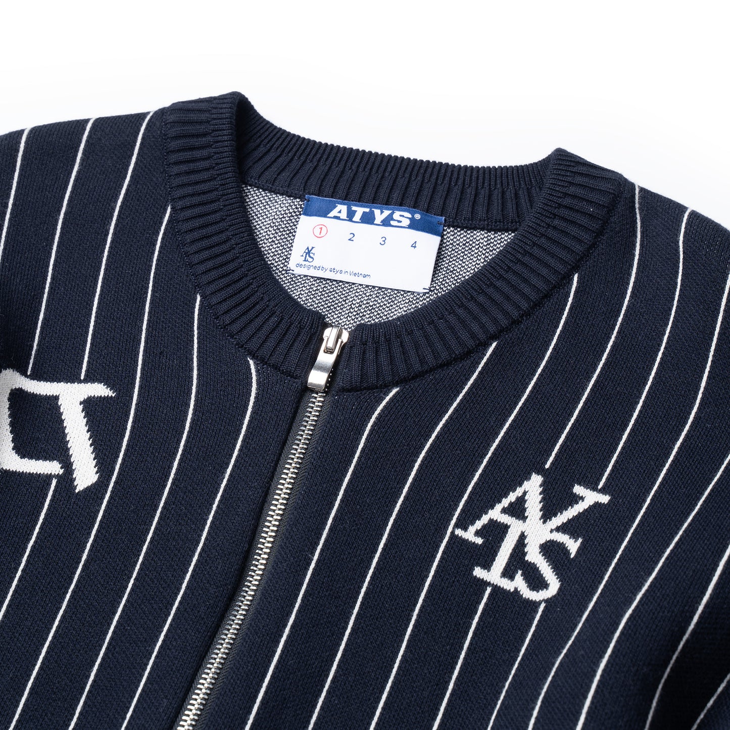 ATYS® STRIPED GRAFFITI KNIT COTTON BOMBER