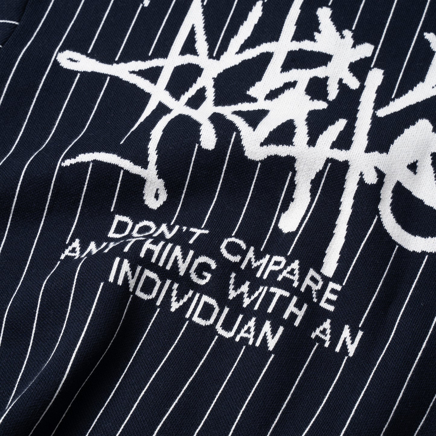 ATYS® STRIPED GRAFFITI KNIT COTTON BOMBER