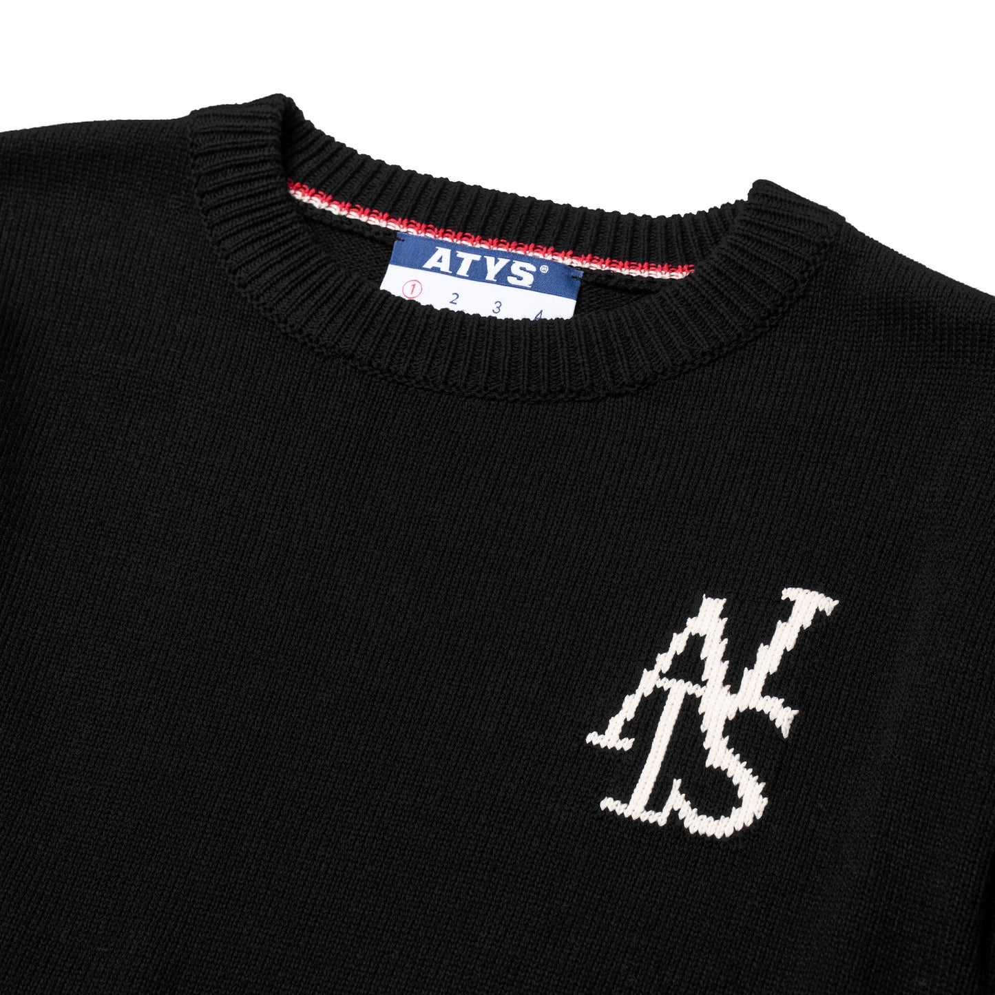 ATYS® TRICOLOR KNIT COTTON SWEATER