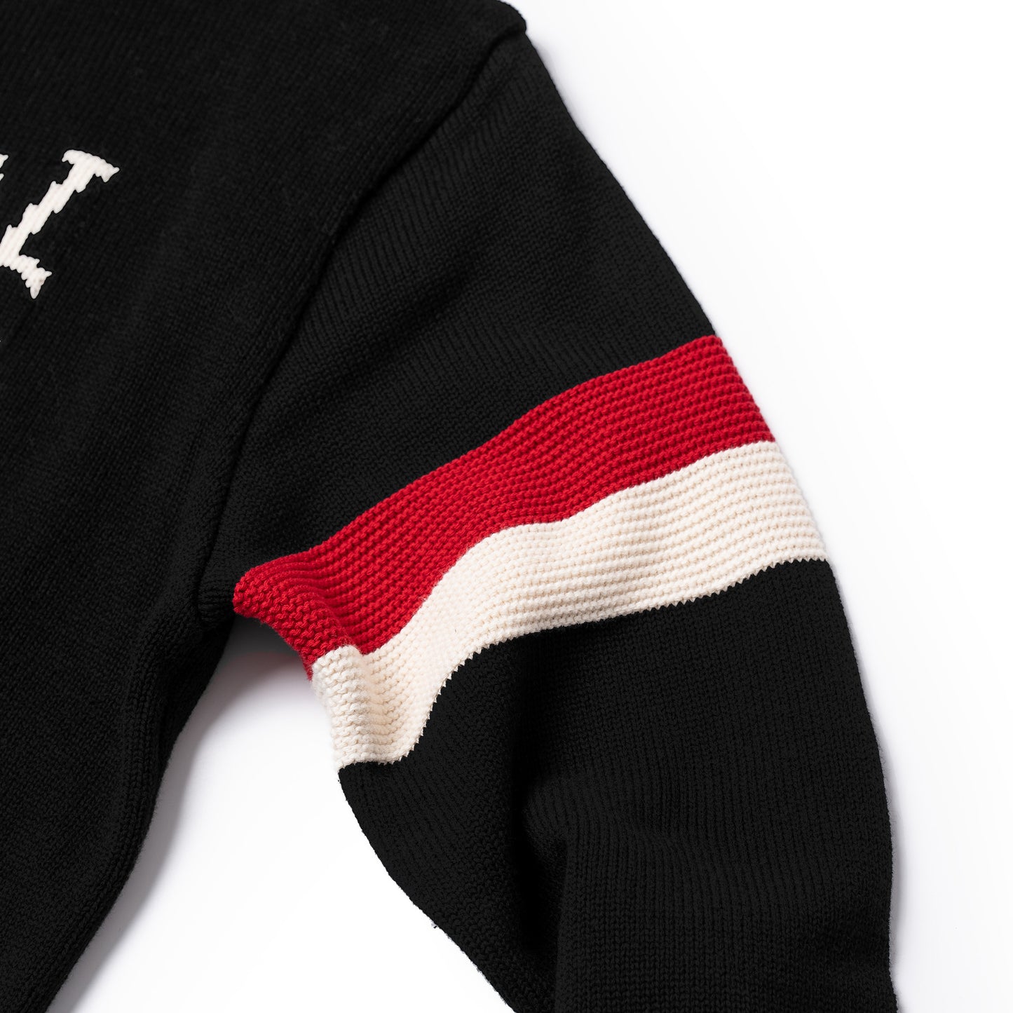 ATYS® TRICOLOR KNIT COTTON SWEATER