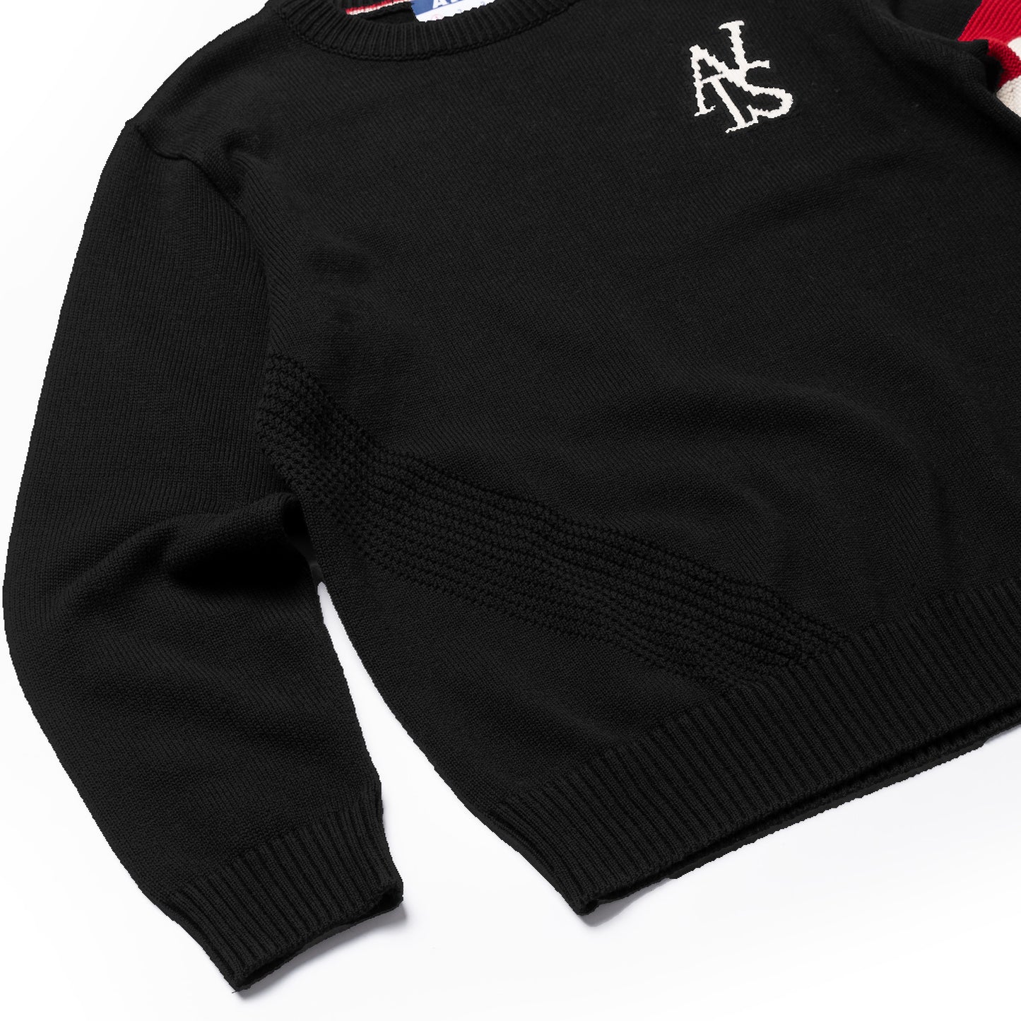 ATYS® TRICOLOR KNIT COTTON SWEATER