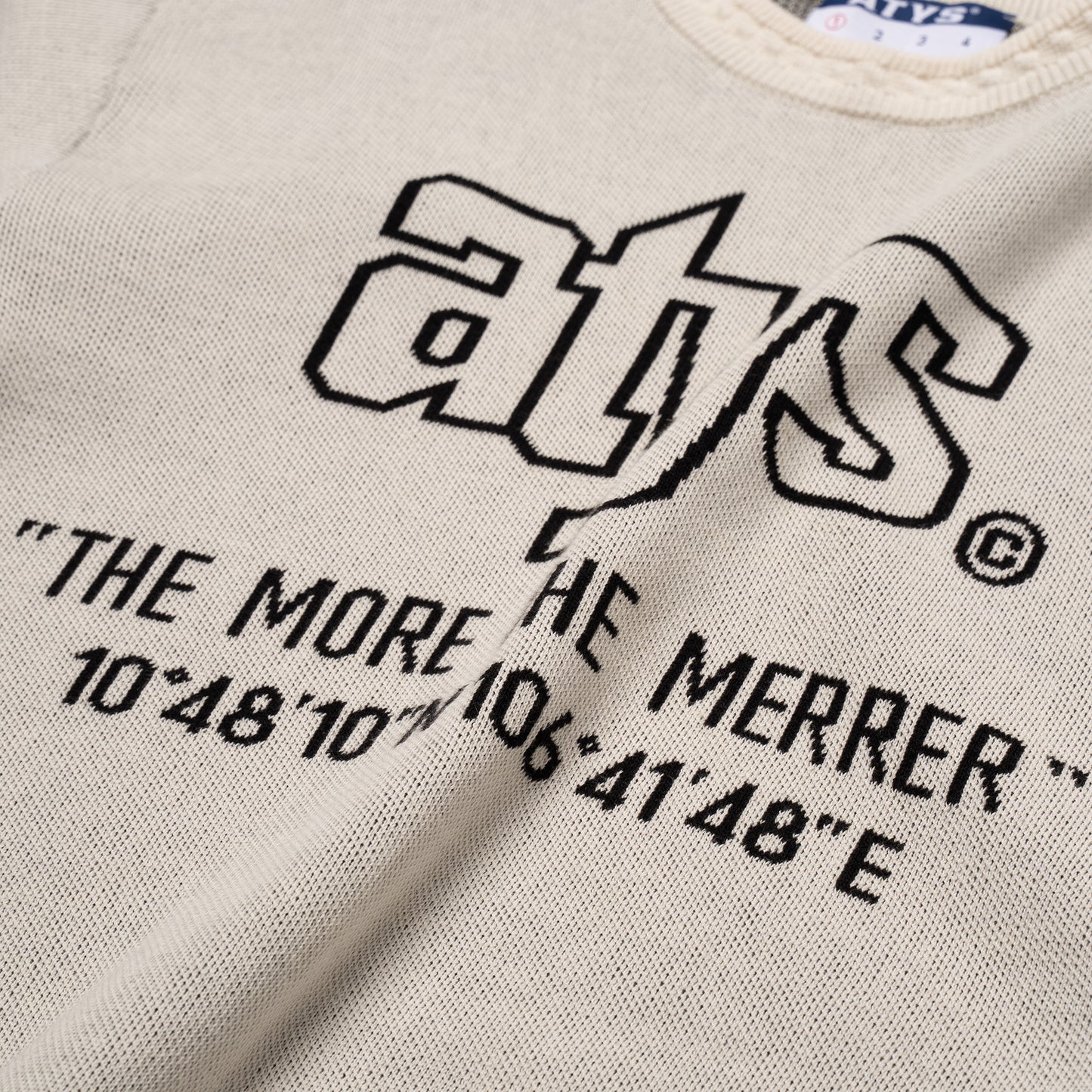ATYS® "THE MORE THE MERRER" KNIT COTTON T - SHIRT