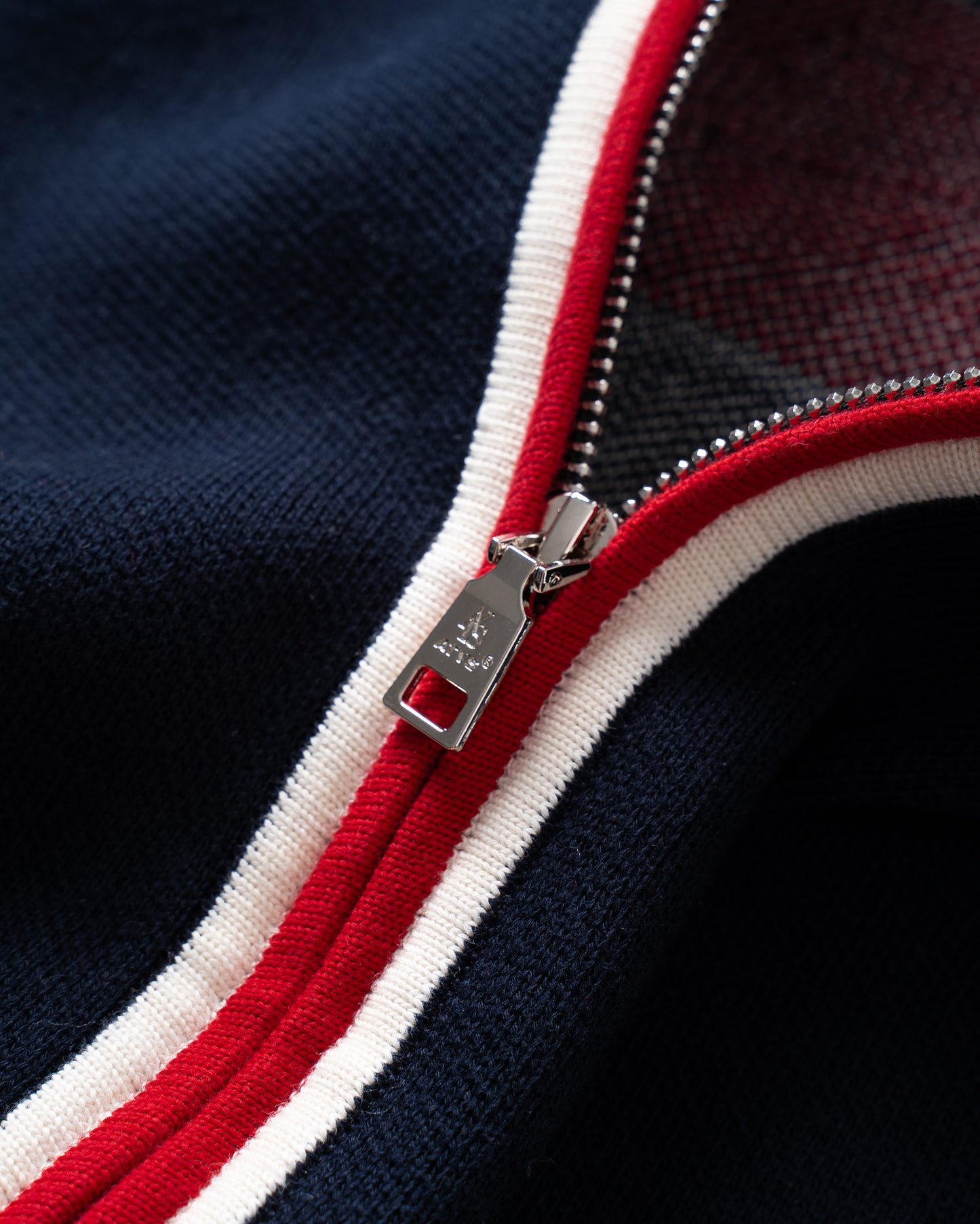 ATYS® "MUSTANG" ROUND NECK ZIPPER KNIT JACKET