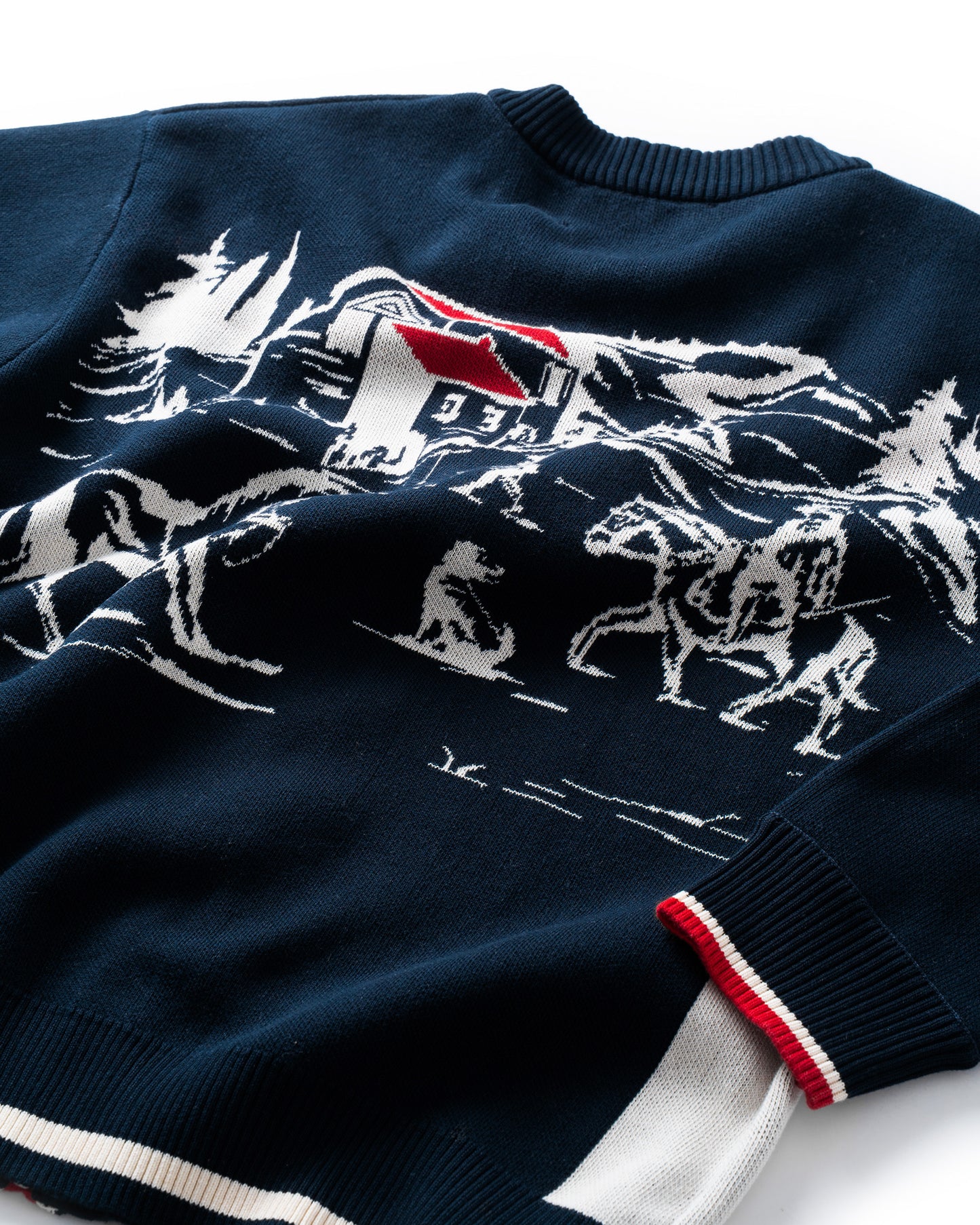ATYS® "MUSTANG" ROUND NECK ZIPPER KNIT JACKET