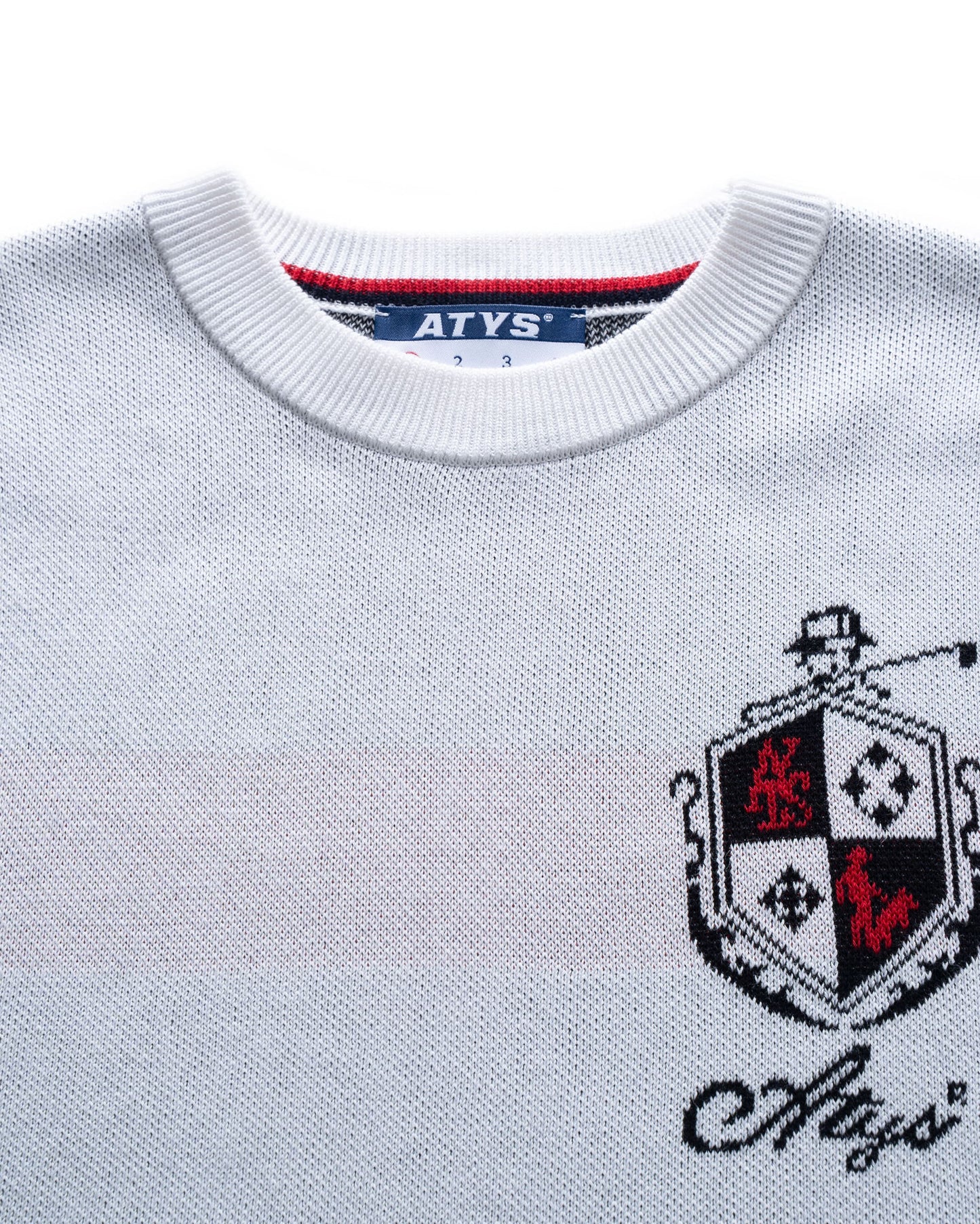 ATYS® MINIMAL CREST KNIT COTTON T-SHIRT