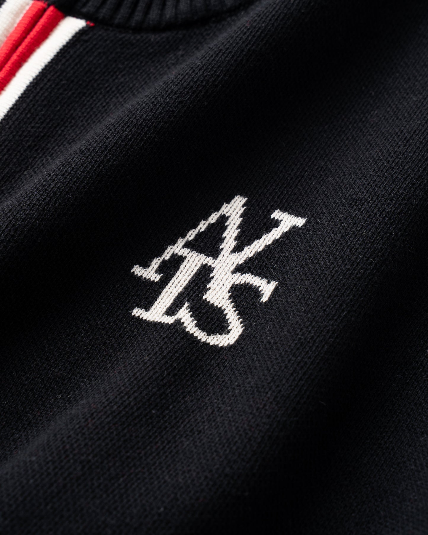 ATYS® "MUSTANG" ROUND NECK ZIPPER KNIT JACKET