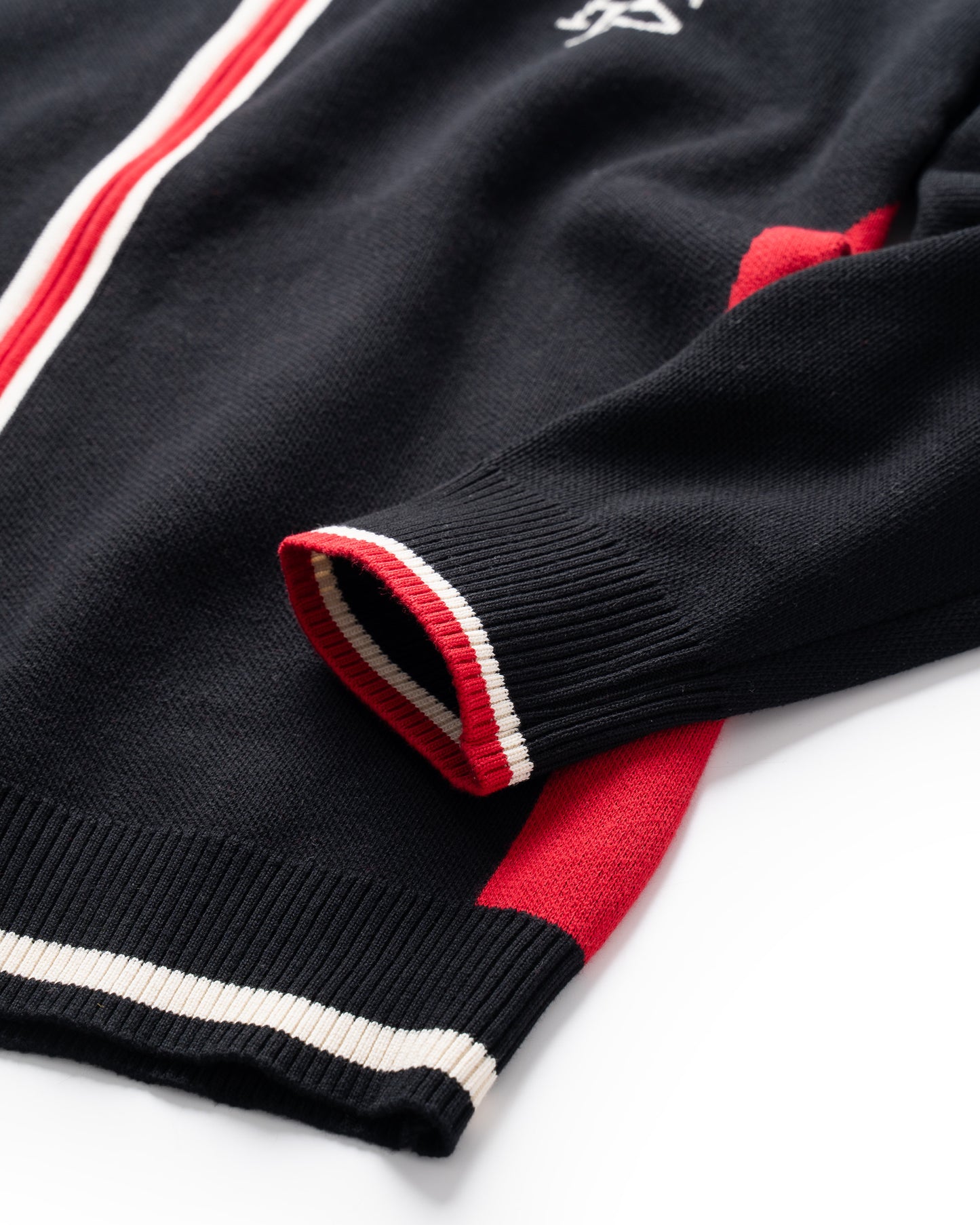 ATYS® "MUSTANG" ROUND NECK ZIPPER KNIT JACKET
