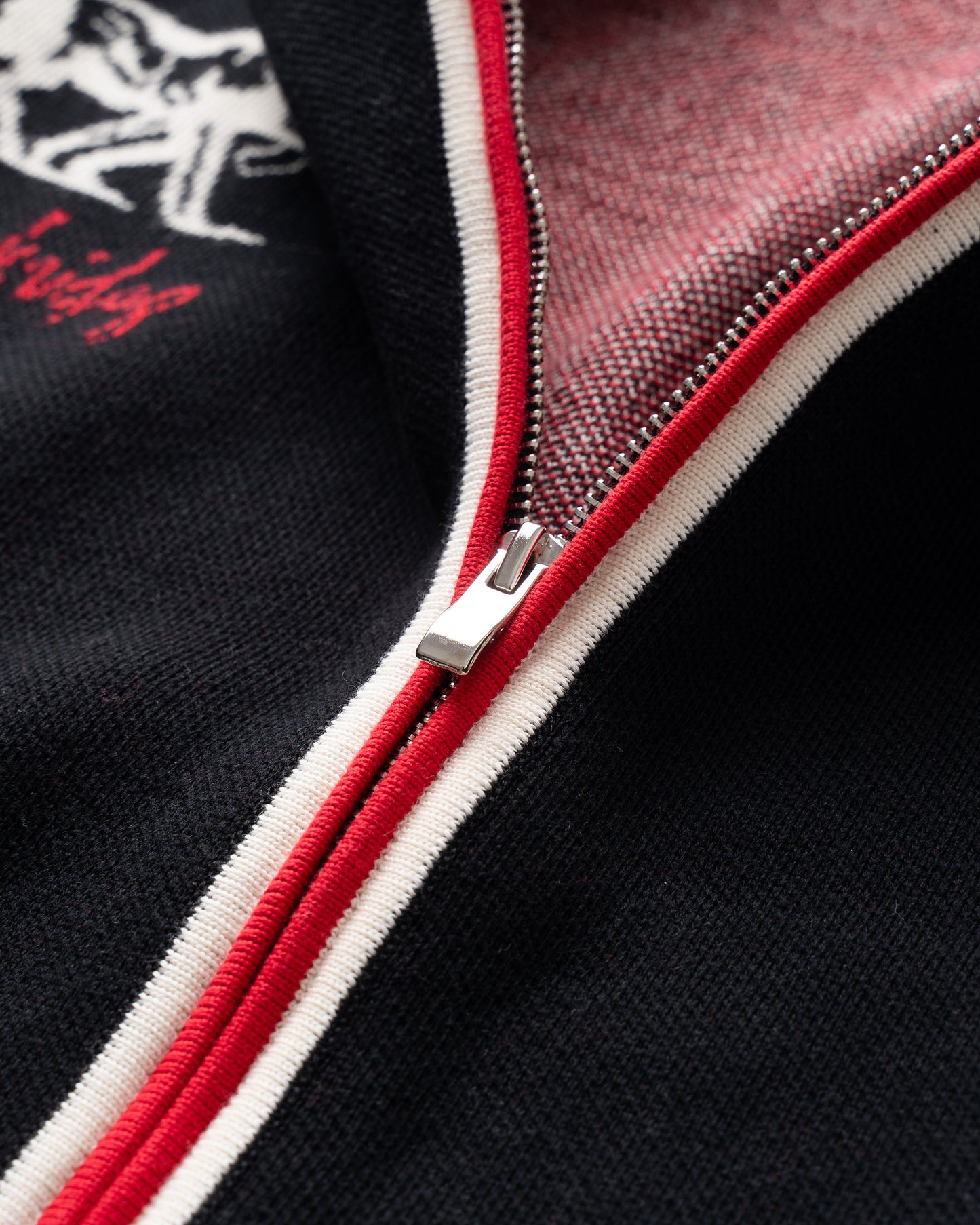 ATYS® "MUSTANG" ROUND NECK ZIPPER KNIT JACKET