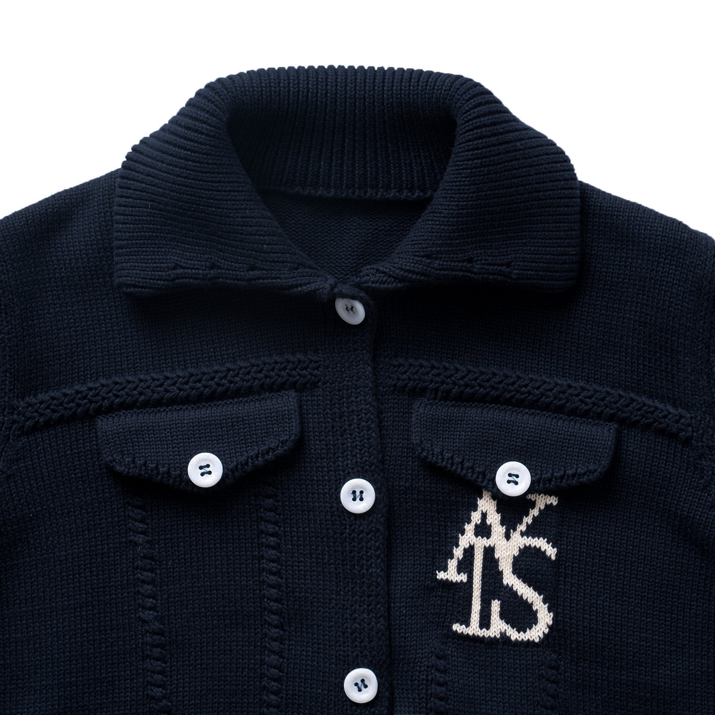 ATYS® BUTTON UP KNIT COTTON JACKET