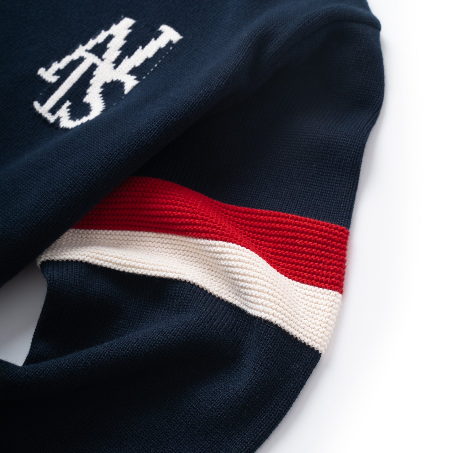 ATYS® TRICOLOR KNIT COTTON SWEATER