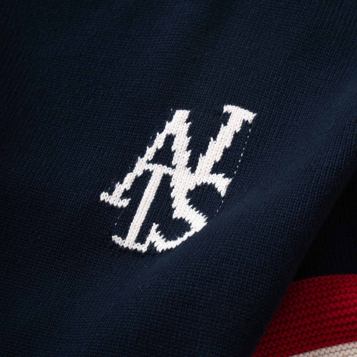 ATYS® TRICOLOR KNIT COTTON SWEATER