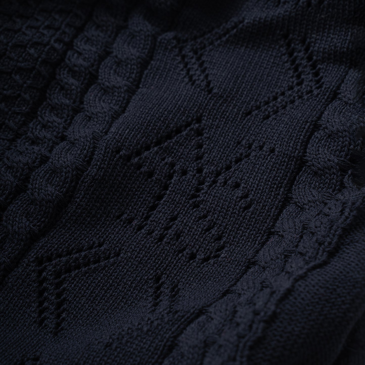 ATYS® PERFORATED KNIT COTTON CARDIGAN