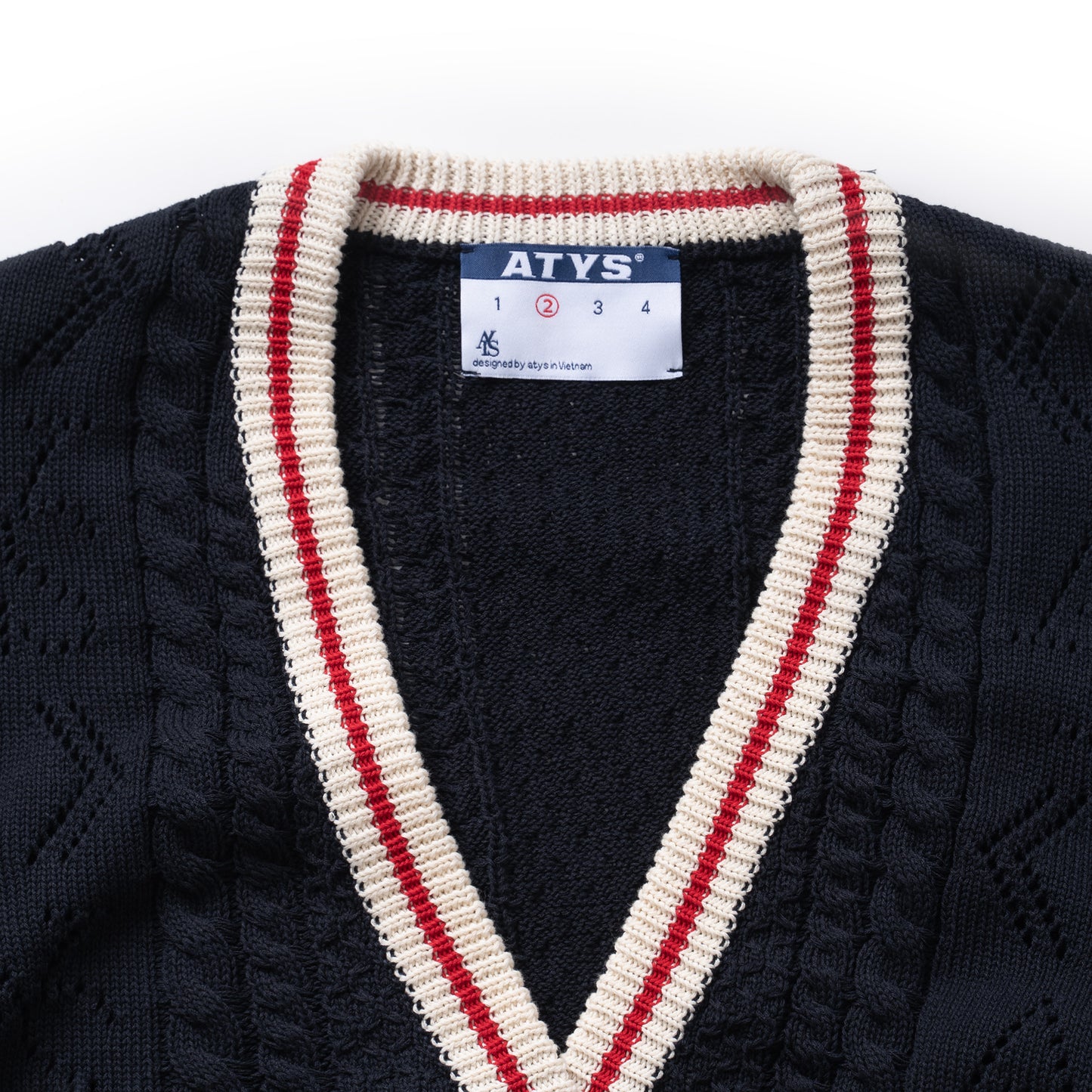 ATYS® PERFORATED KNIT COTTON CARDIGAN