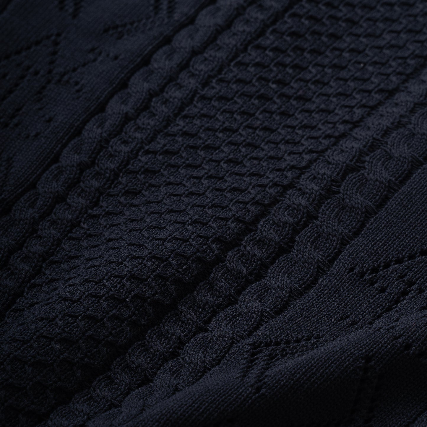 ATYS® PERFORATED KNIT COTTON CARDIGAN