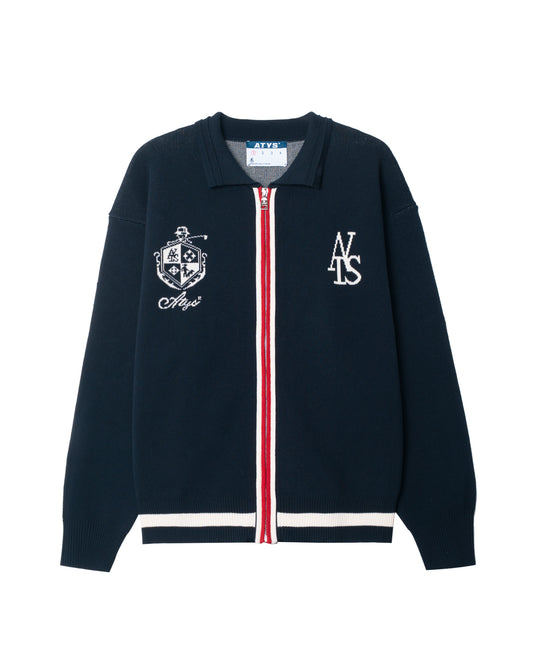 ATYS® CREST ZIPPED KNIT COTTON JACKET