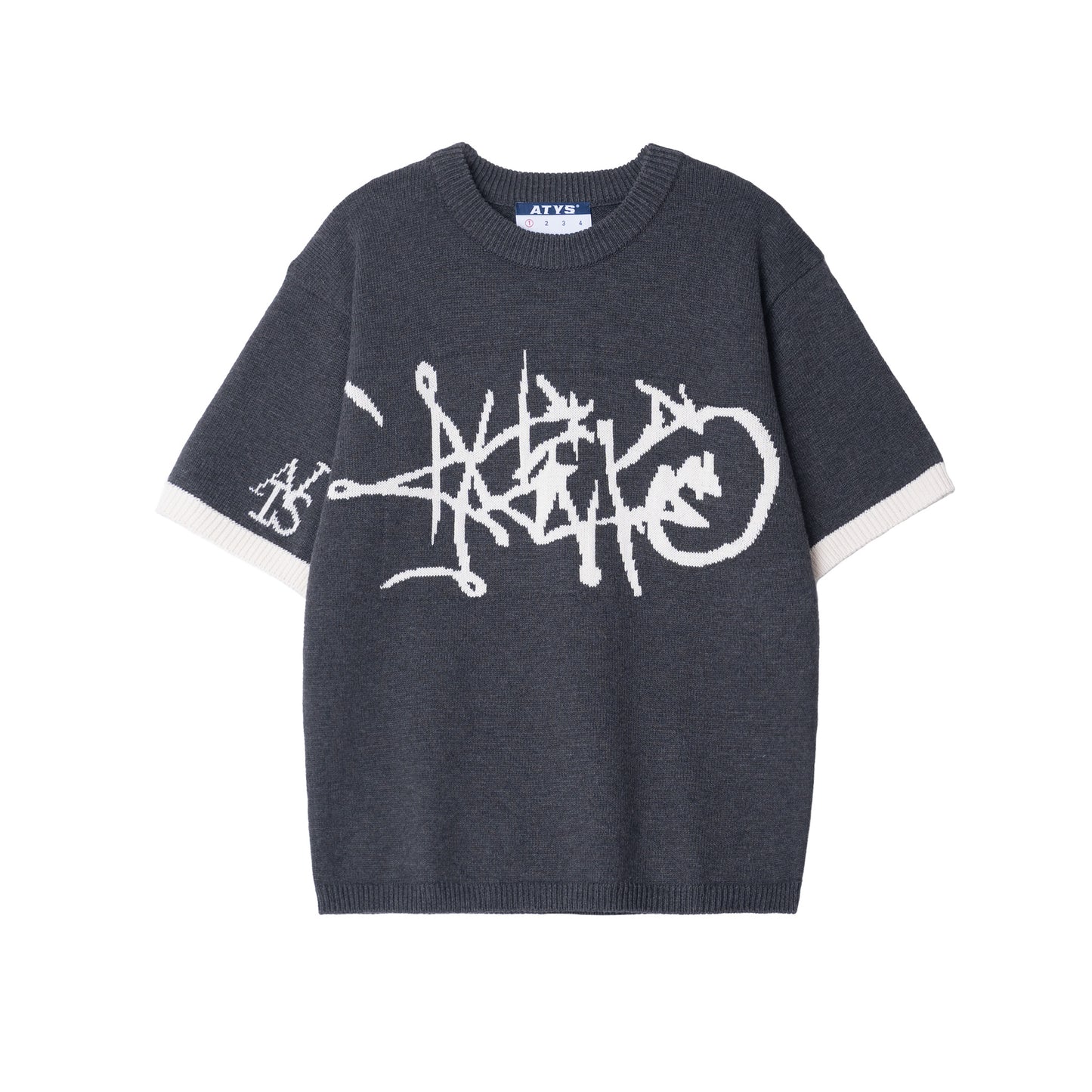 ATYS® GRAFFITI LOGO KNIT COTTON T-SHIRT