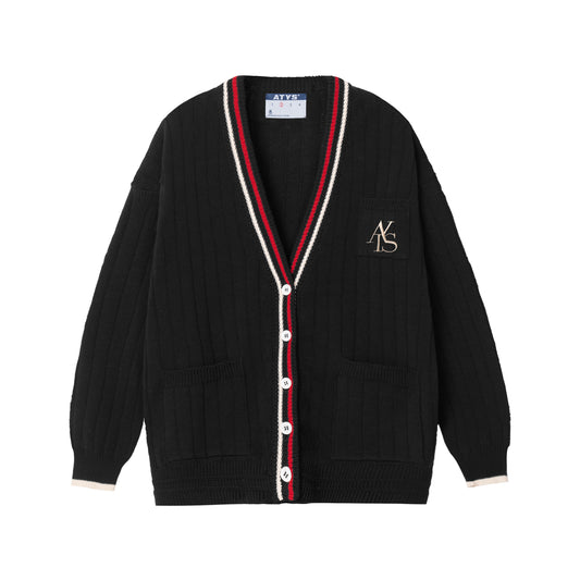 ATYS® 2 - LINE KNIT COTTON CARDIGAN