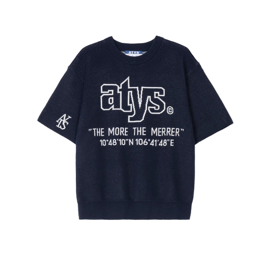 ATYS® "THE MORE THE MERRER" KNIT COTTON T - SHIRT