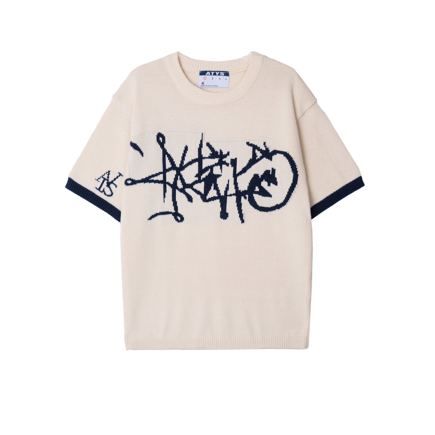 ATYS® GRAFFITI LOGO KNIT COTTON T-SHIRT