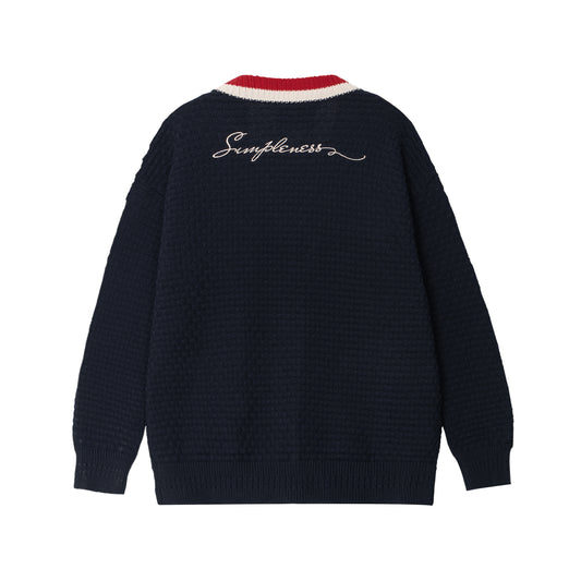 ATYS® BASKET WEAVE KNIT COTTON CARDIGAN