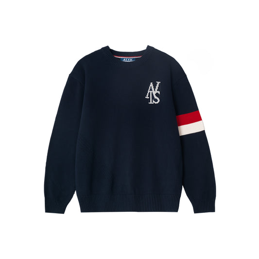 ATYS® TRICOLOR KNIT COTTON SWEATER