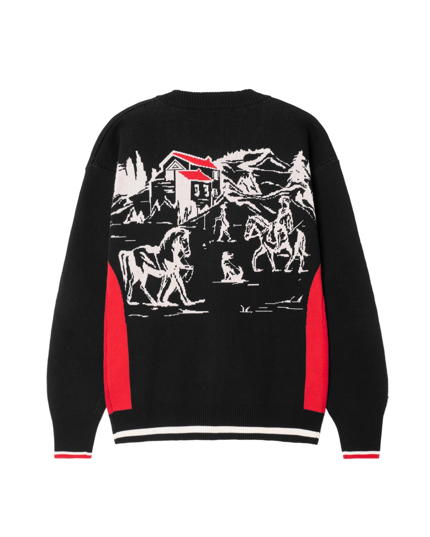 ATYS® "MUSTANG" ROUND NECK ZIPPER KNIT JACKET