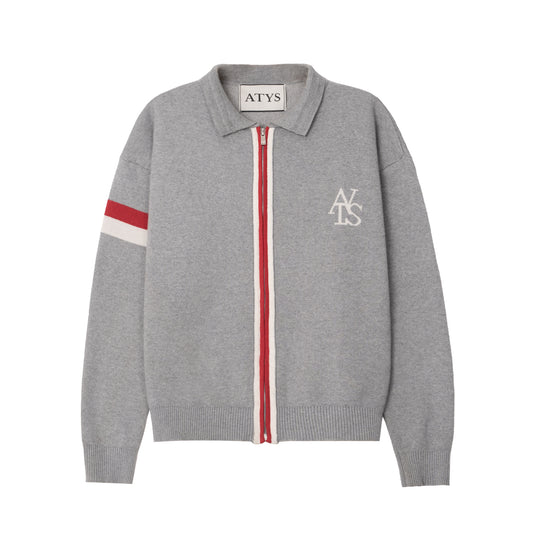 ATYS® Tri-Color Zipped Knit Cotton Blouson Jacket