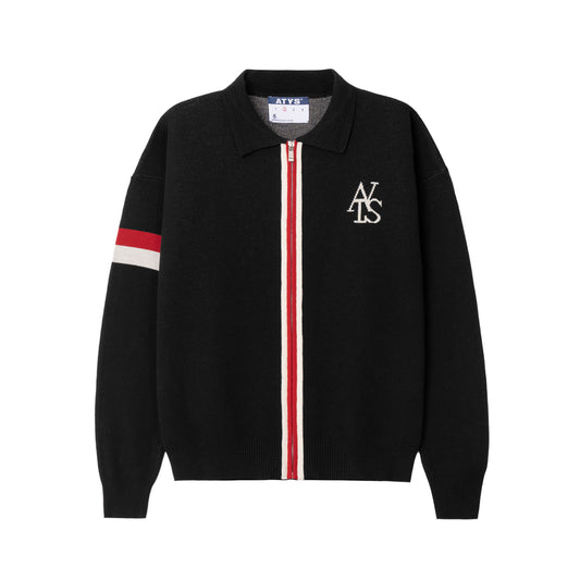ATYS® Tri-Color Zipped Knit Cotton Blouson Jacket