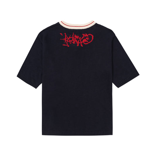 ATYS® V-NECK KNIT COTTON T-SHIRT