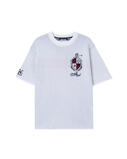ATYS® MINIMAL CREST KNIT COTTON T-SHIRT
