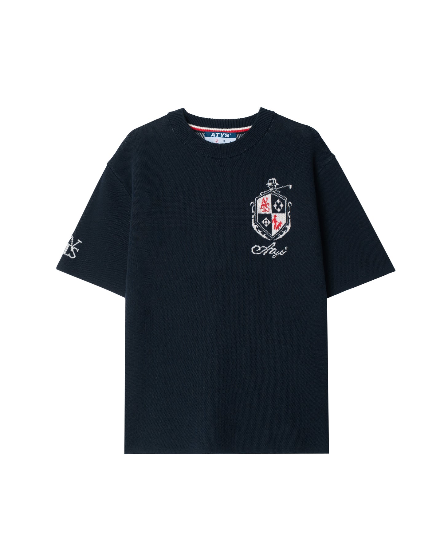 ATYS® MINIMAL CREST KNIT COTTON T-SHIRT