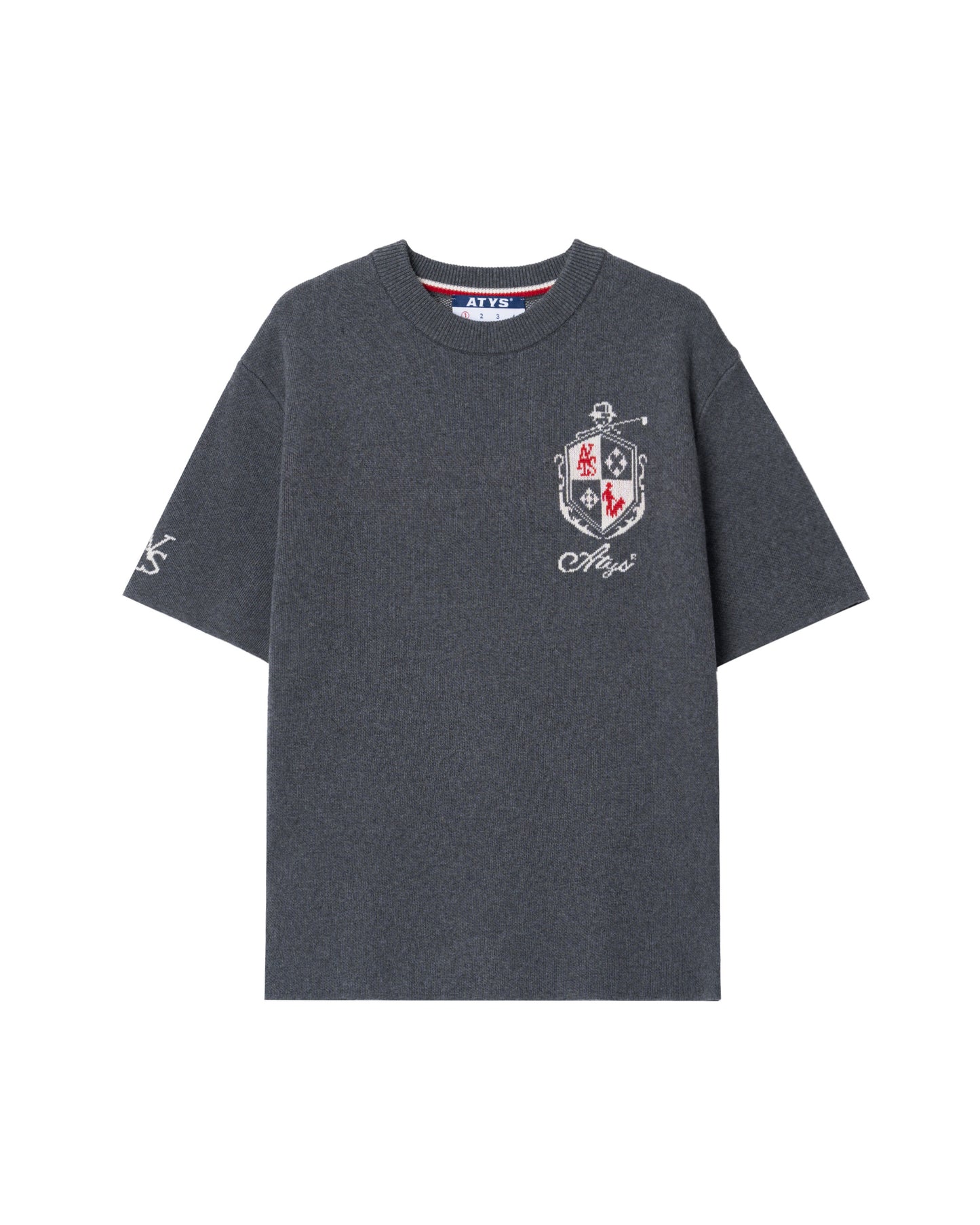 ATYS® MINIMAL CREST KNIT COTTON T-SHIRT