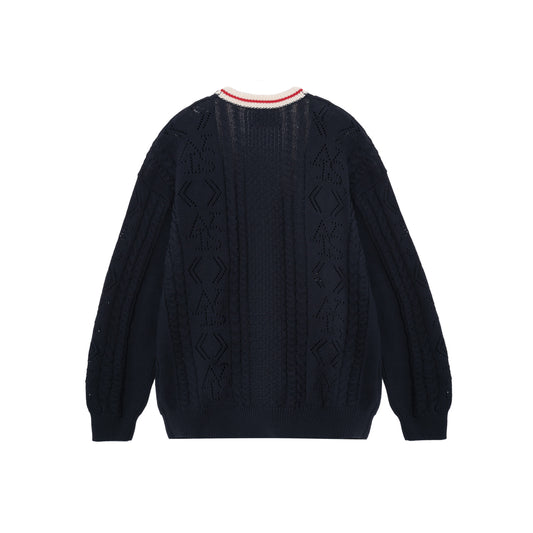 ATYS® PERFORATED KNIT COTTON CARDIGAN