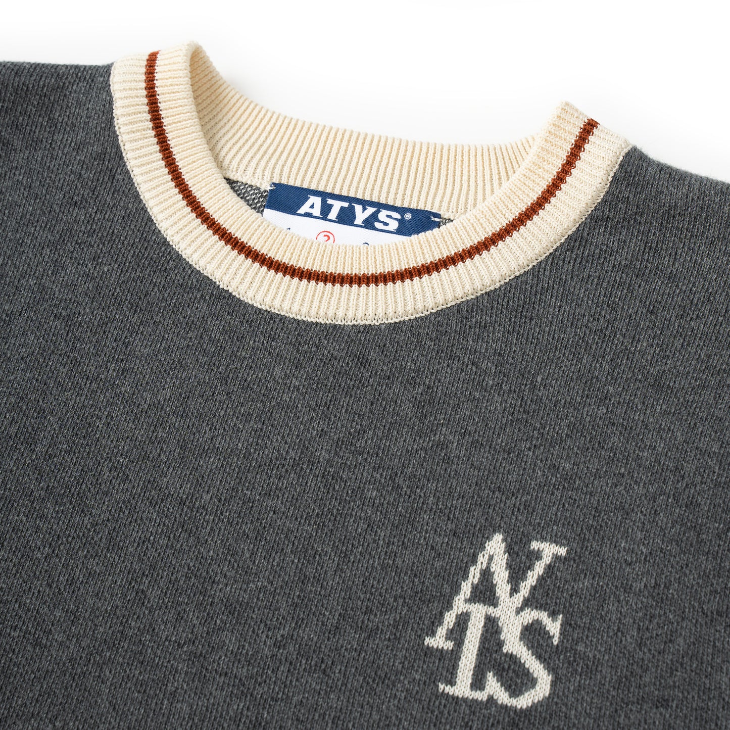 ATYS® TRI-COLOR KNIT COTTON T-SHIRT