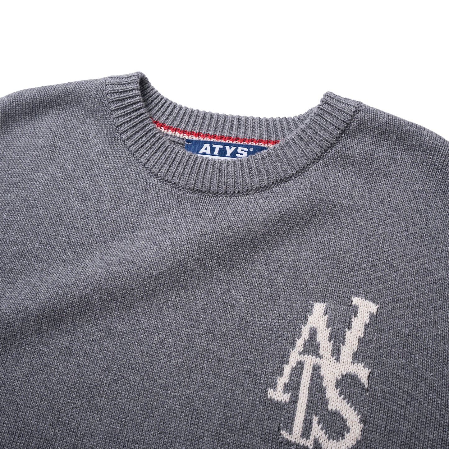 ATYS® TRICOLOR KNIT COTTON SWEATER
